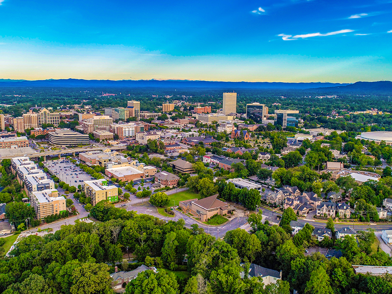 city aerial view