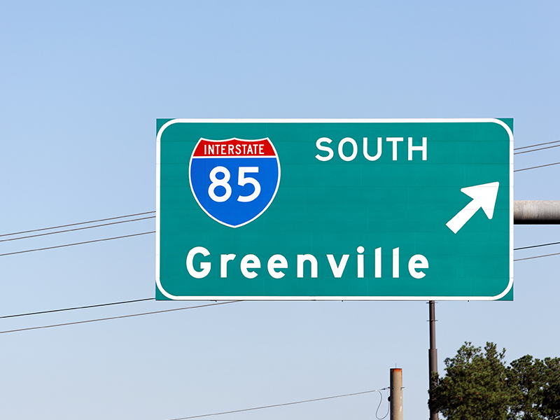 Signage through Greenville